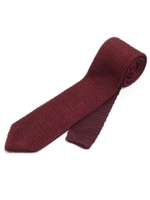メランジシルクニットタイ [ メンズ ネクタイ ニットタイ クールビス ]/ボルドー(064)