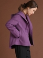 メルトンジャージフードジャケット/パープル