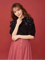 ラブミーフラワーニット/ブラック