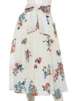 ルーミーフラワーフレアスカート/オフホワイト