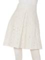 レースボックスプリーツスカート/オフホワイト