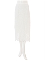 レースロングタイトスカート/ホワイト
