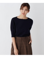 レーヨン総針ドルマンニット/ネイビー(093)