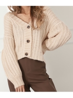 ローゲージニットカーディガン/ベージュ(005)