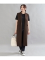 ロングジレ/ブラウン(015)