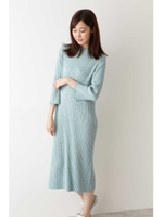 ワイドリブニットワンピ◆/ライトグリーン(130)