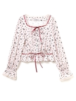 花柄ベビーブラウス/ベージュ