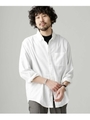 起毛ワイドボタンダウンシャツ/ホワイト(030)