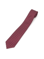 七宝風サークルジオメトリック柄　ネクタイ/ボルドー(064)