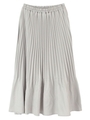 裾消しプリーツスカート/ライトグレー