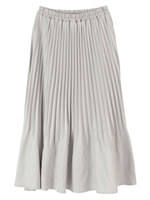 裾消しプリーツスカート/ライトグレー
