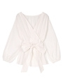 前後2wayカシュクールリボンブラウス/ホワイト