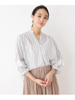 袖レーススキッパーブラウス/オフホワイト(303)