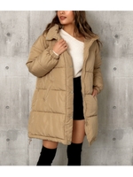 中綿フーディーロングダウンコー/ベージュ(005)