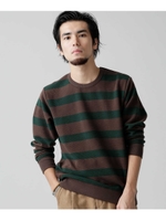 転換リップルボーダースウェット/ブラウン(050)