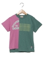 半身切り替えTシャツ/ターコイズブルー