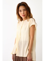 楊柳 ノースリーブ ブラウス/O/WHT1