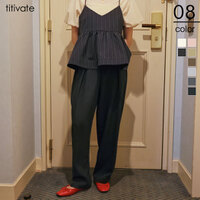 インタックセンタープレスワイドパンツ