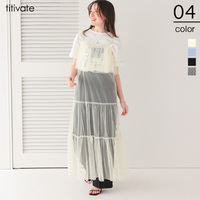 チュールフリルキャミワンピース【メール便可／100】