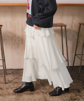 ランダムヘムティアードスカート