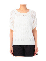 透かし編みドルマンニットプルオーバー