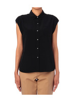 [L]異素材切り替えデシンシャツ