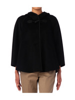 カシミヤ混ウール ダッフルケープコート