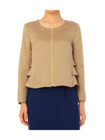 バックティアードノーカラージャケット