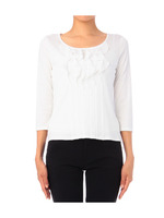 フリルタック七分袖カットソー