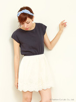 【KiiRA】SWEAT×CUTWORK OP