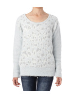 ラメ糸レオパード柄ニット