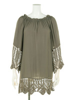 RAYON×CROCHET　TUNIC