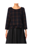 ツイードチェック柄プルオーバー