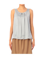 天竺異素材MIXノースリーブトップ