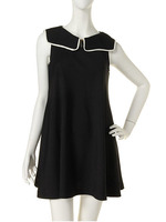 【dazzlin】衿パイピングノースリワンピ