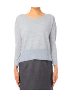 起毛切り替えニットプルオーバー