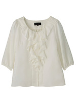 [L]ピコデザインフリルブラウス