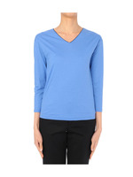 [L]リヨセルコットンVネックプルオーバー