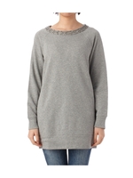 ビジュー使いラグランプルオーバー