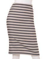裏毛ボーダーペンシルスカート