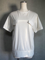 SHINY JERSEY STRETCH 半袖トップス