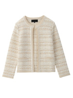 ツイード風ニットカーディガン