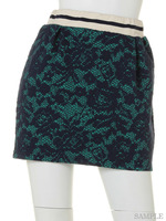 フラワーレースキルトスカート