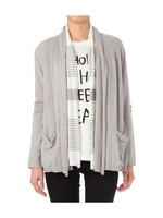 ボーダー生地使いトッパーカーディガン