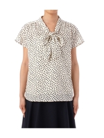 ラフドットボウタイブラウス