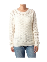レース風透かし編みニットプルオーバー