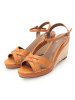 カラーラインジュートウェッジサンダル