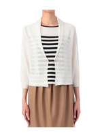 ケーブル編みショールカラーニットカーディガン