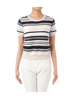 マルチボーダーニットプルオーバー