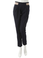 【ECURY】配色タックパンツ